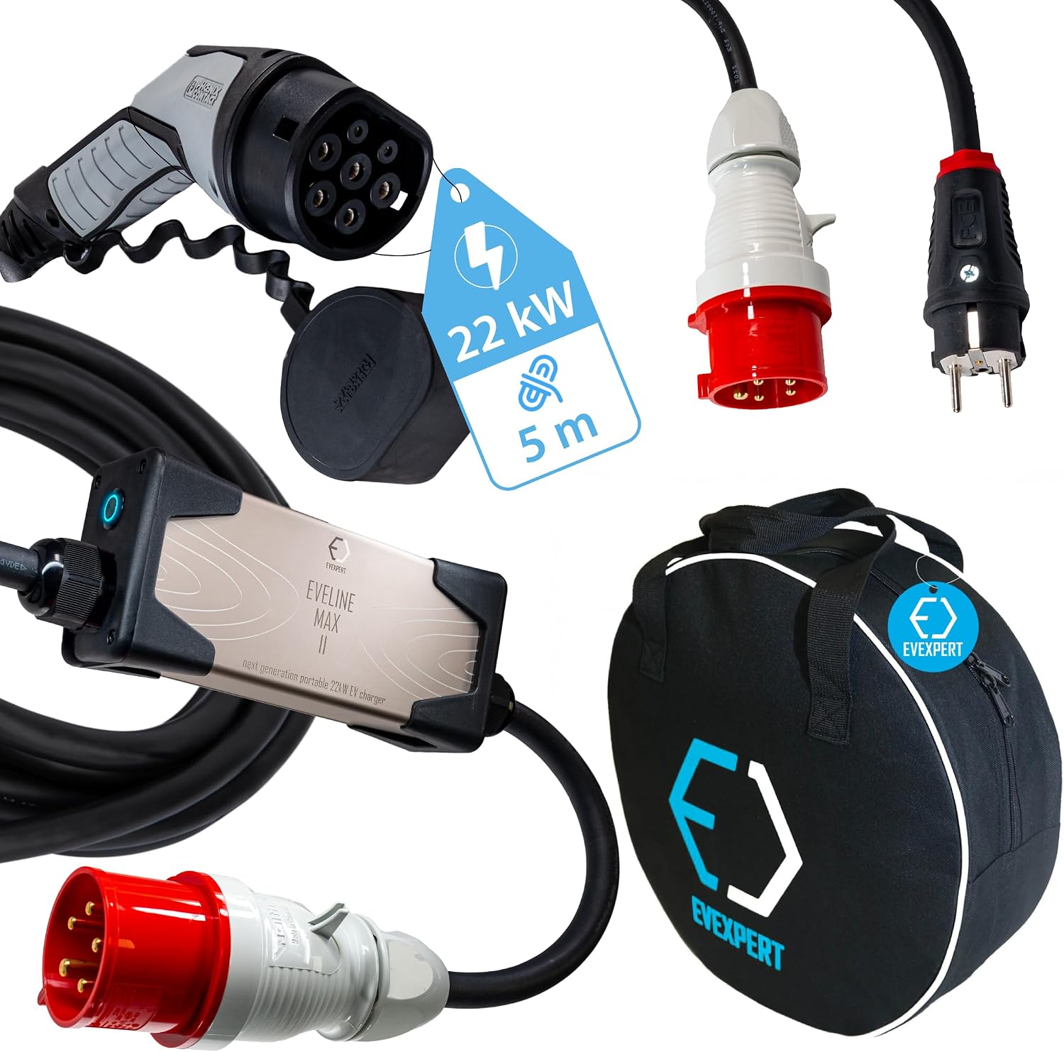 EVEXPERT Eveline Max I/II Typ 2 Ladekabel Schuko
