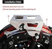 Vista 5 de TCT-MOTORPARTS - Respaldo de montaje único desmontable para Harley Road Street Glide 2014-2025