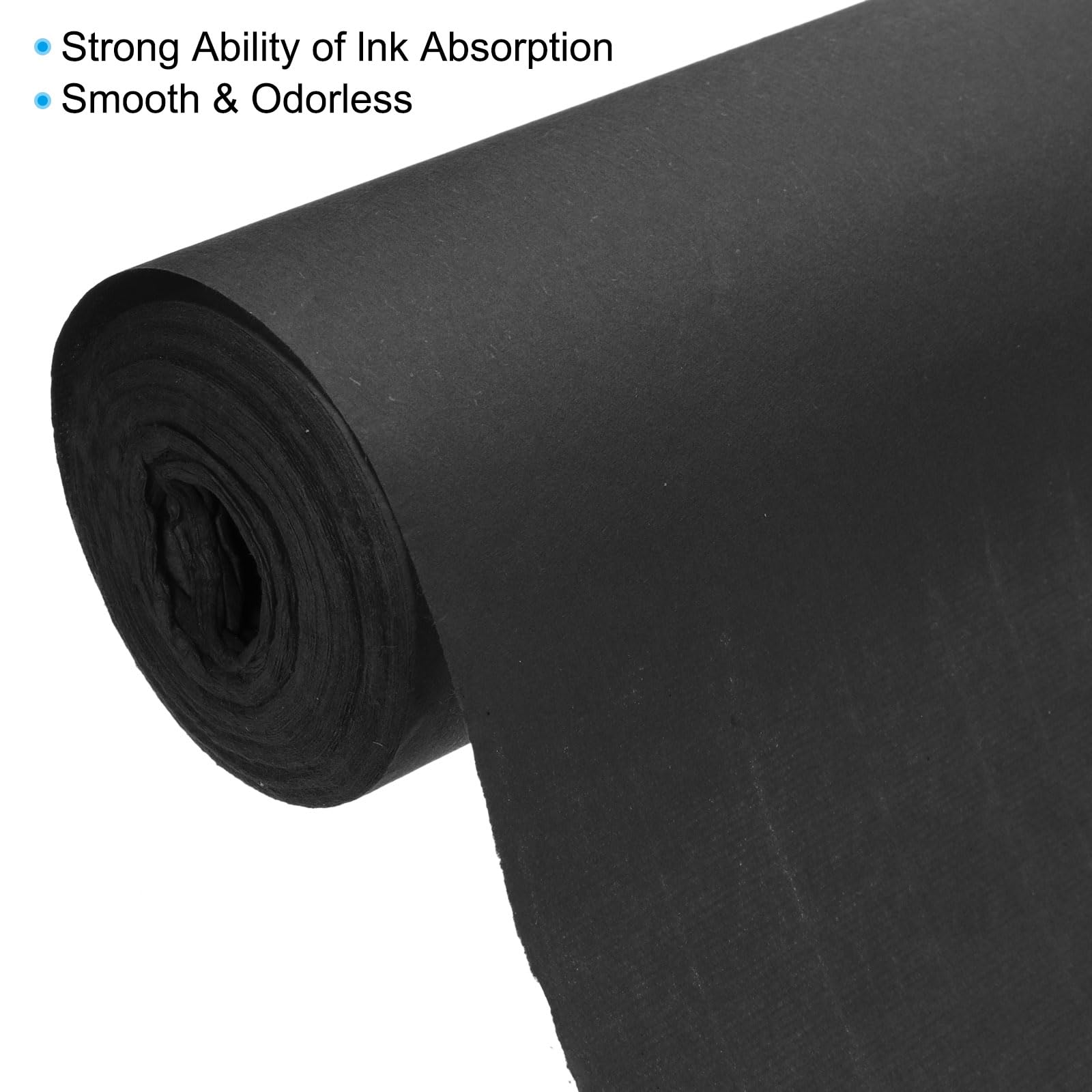 PATIKIL Xuan Paper Roll, 65.6Ft x 19.7Inch Chinese Calligraphy Practice Paper Chunlian Duilian Rice Paper Couplets for Calligraphy Practice, Black - Image 3