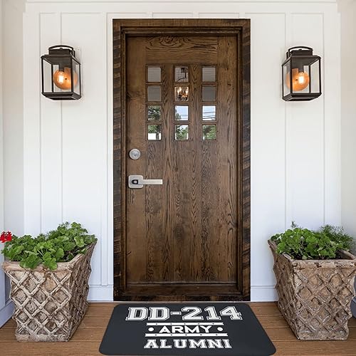Miniatura 6 de DD-214 - Tapete antideslizante para puerta de exalumnos del ejército estadounidense, duradero, para interiores y exteriores, para entrada, tapete de