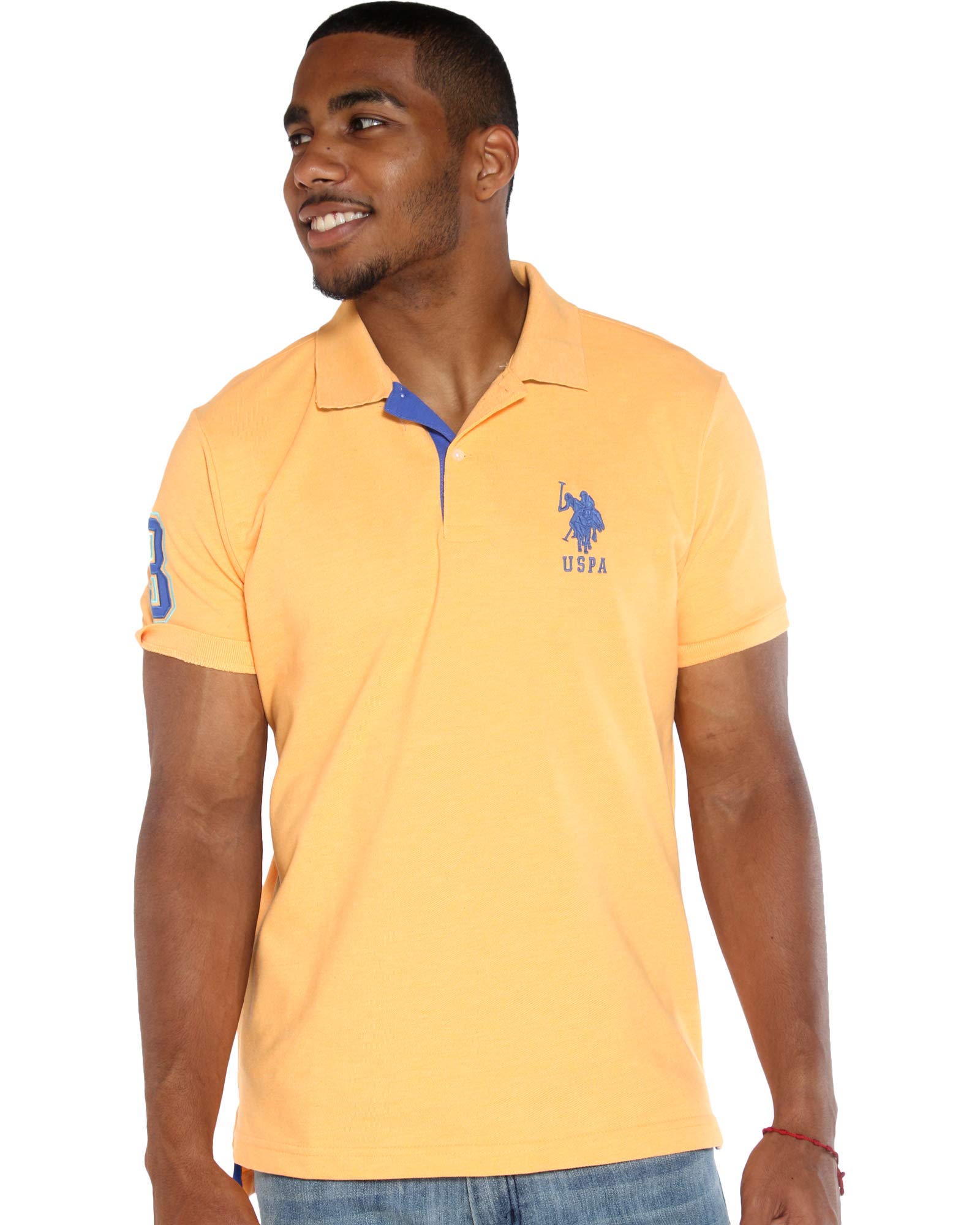 U.S. POLO ASSN. Men's Cotton Regular Fit Short-Sleeve Polo Shirt with Applique