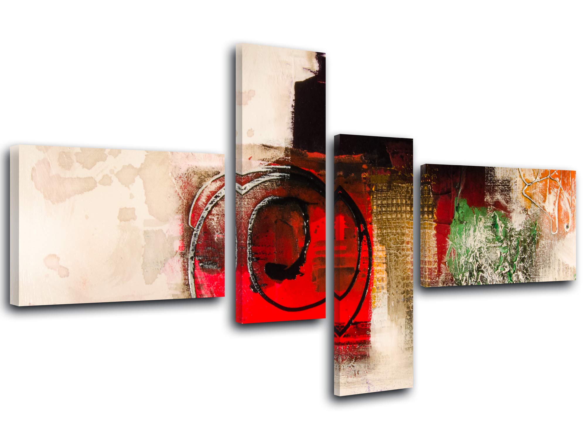 DECLINA - Quadro decorativo da parete per soggiorno, moderno, cornici decorative da parete, quadro astratto multipannelli, 130 x 65 cm