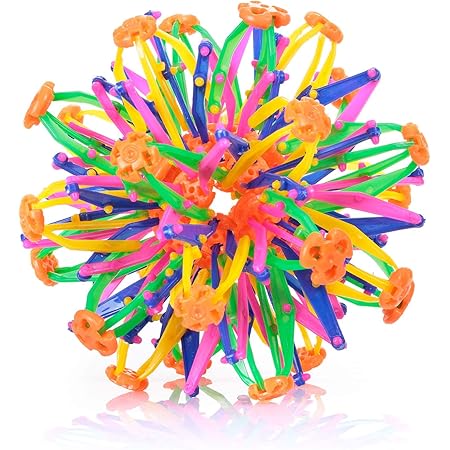2 Stück Erweiterbare Magic Bälle - Regenbogen Farben Stressball Spielzeug