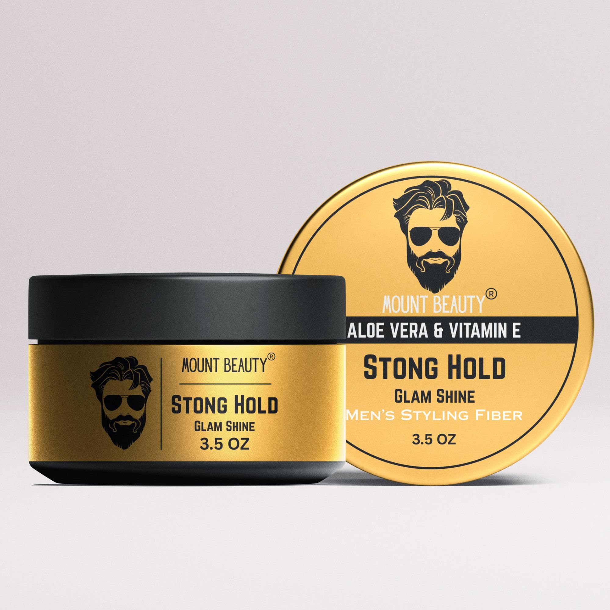 MOUNT BEAUTY Styling Clay For Men, Stronghold Hair Styling Pomade Wax for Men | Stylish Glossy Finish Hair Volumizer | Non Sticky - 3.5 oZ | 100gm