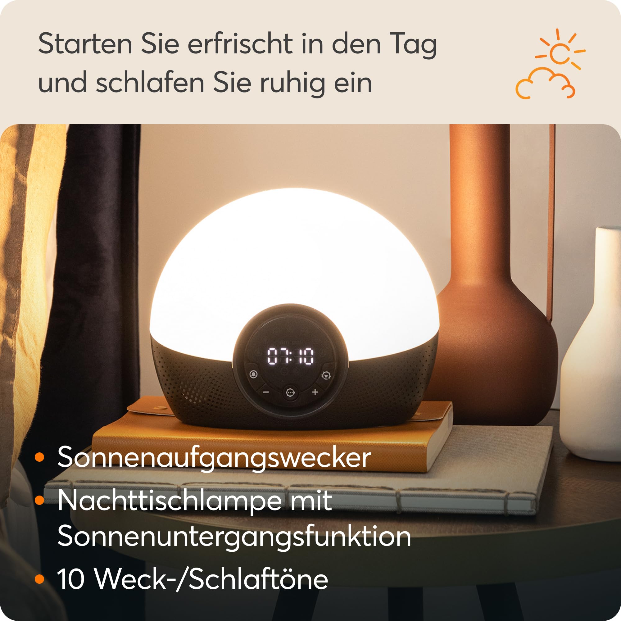 Lumie Bodyclock Glow 150 Lichtwecker 10 Klänge Einschlafsonnenuntergang