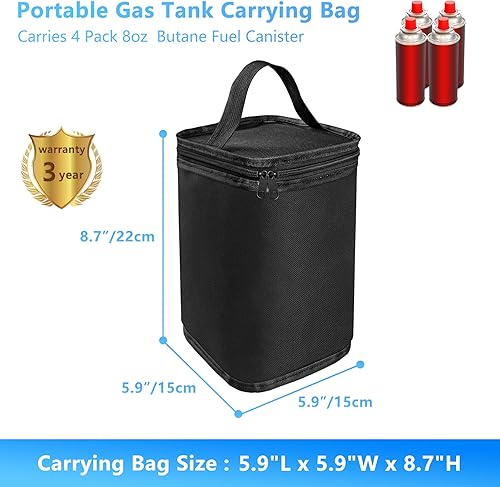 Miniatura 2 de Mini bolsa de almacenamiento de cilindro de combustible, cubierta del recipiente de combustible de butano, bolsa protectora para tanque de gas,