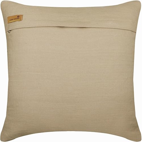 Miniatura 7 de The HomeCentric Funda de almohada decorativa beige de 20 x 20 pulgadas (19.7 x 19.7 in), almohadas para sofá, fundas de cojín de plumas de lino y