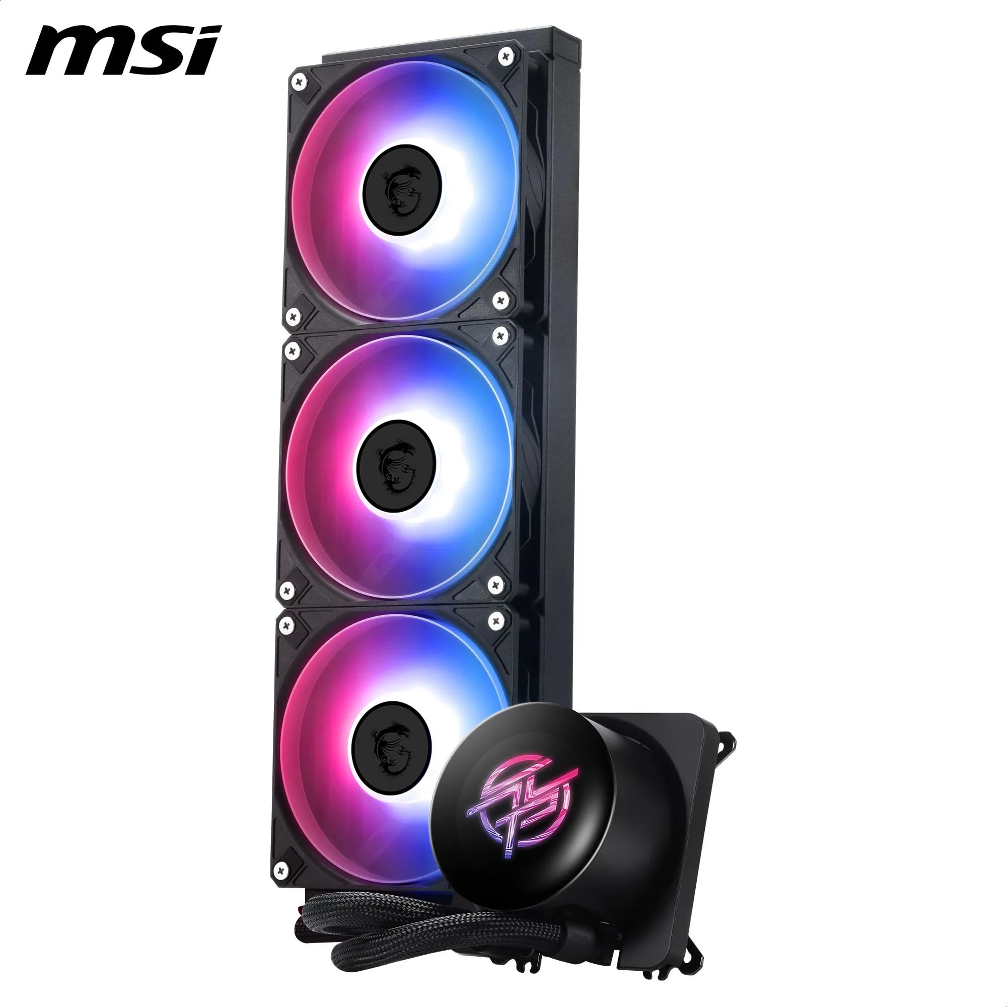MSI MPG CORELIQUID P13 360 Watercooling AIO - Base en cuivre sans vis et à surface plane, conception améliorée des canaux d'eau, ARGB GEN2, CycloBlade 9, radiateur Split-Flow, roulement "rifle"