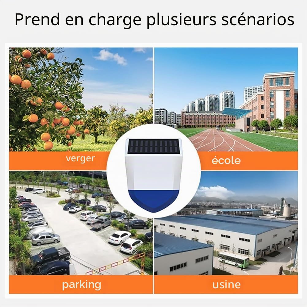 NEO Graffiti Alarme Sonore Intelligente ZigBee Alarme Sonore et Lumineuse Extérieure Alarmes Sonores et Lumineuses Solaires Étanches