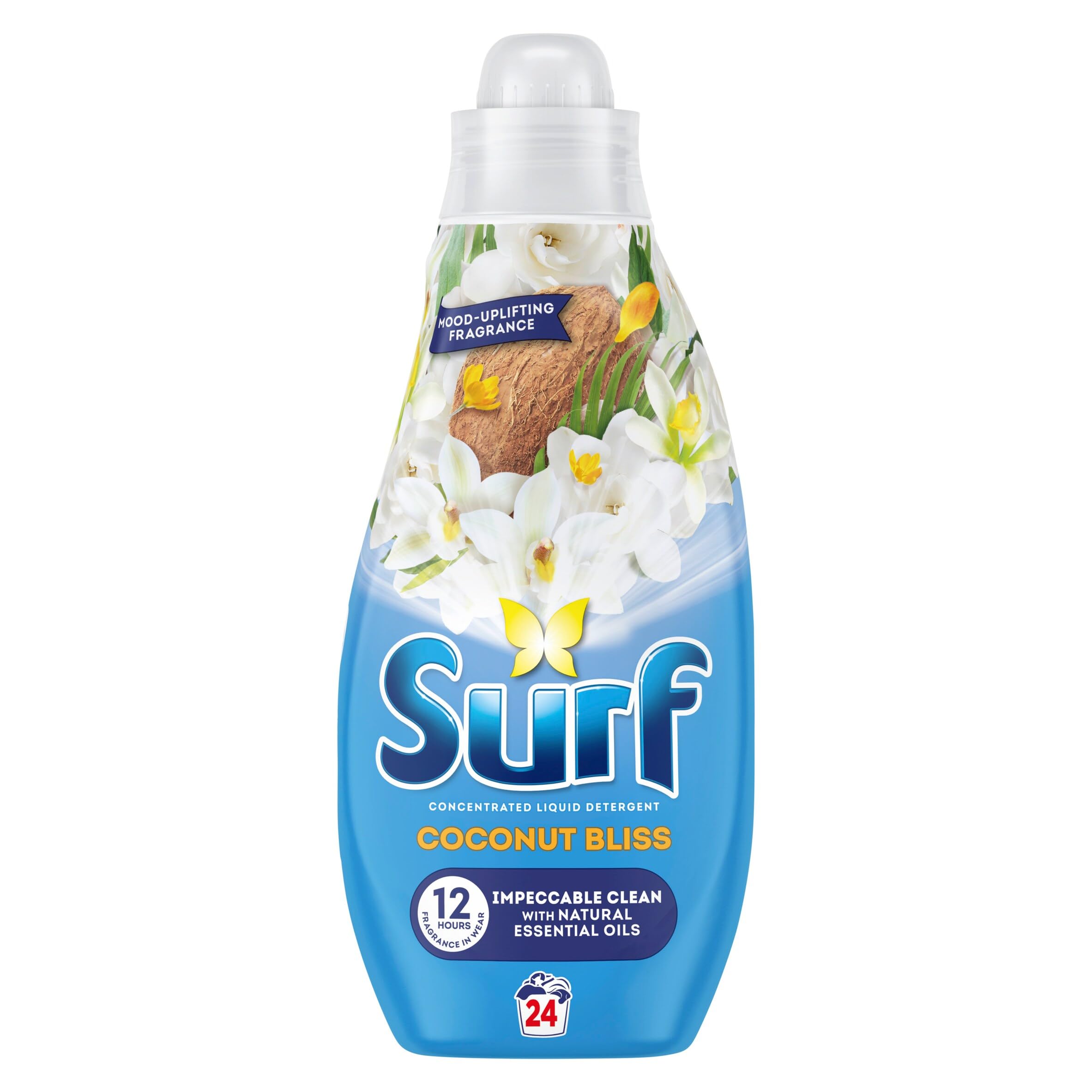 Coconut Bliss Laundry Washing with a joy-infused fragrance & natural essential oils lasting up to 12 hours in wear Liquid Detergent for brilliantly clean results 24 washes
