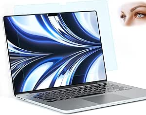 FILMEXT 2 Pack Screen Protector for Macbook Air 13.6 M2/M3/M4 2025-2022 Anti Blue Light Anti Glare Filter,Eye Care Anti Fingerprint Screen for Mac Air Laptop 13 in (Model A2681 A3113)-Matte PET