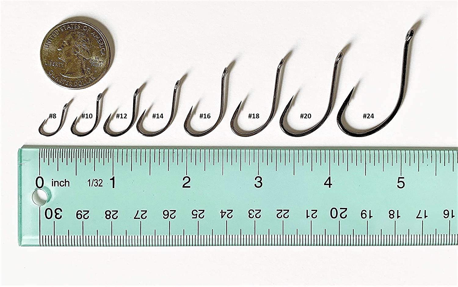 Angler's Grotto Drop Shot/Split Shot Hook | 25/50 Count Per Pack | Freshwater Saltwater Fishing Hooks | High Carbon Steel 1X Strong Forged | Size #8#10#12#14#16#18#20#24 (Size #10, 25 Count)