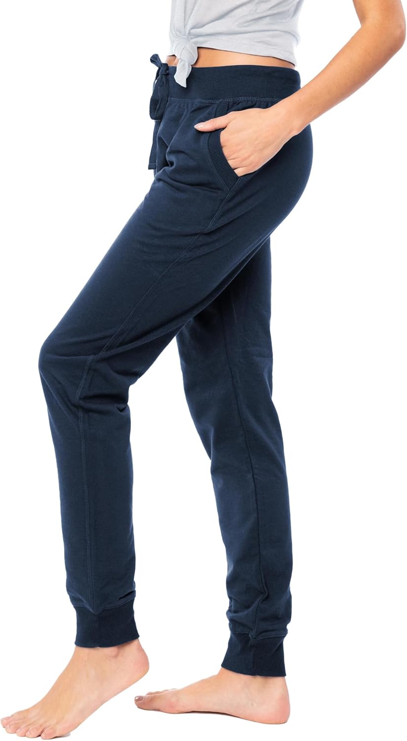 Sexy Basics Women's Drawstring Joggers | Knit Cotton Sweat Pants | Multi Packs & Colors - Image 3