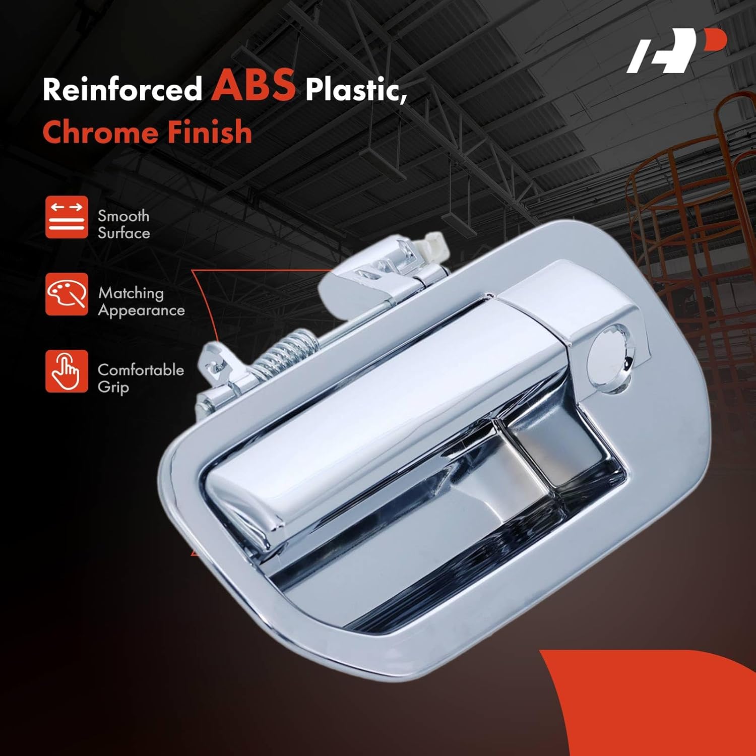 A-Premium Tailgate Handle Liftgate Latch Handle with Camera Hole Compatible with Honda Ridgeline 2010 2011 2012 2013 2014, Chrome, Replace# 74810-SJC-A21ZK