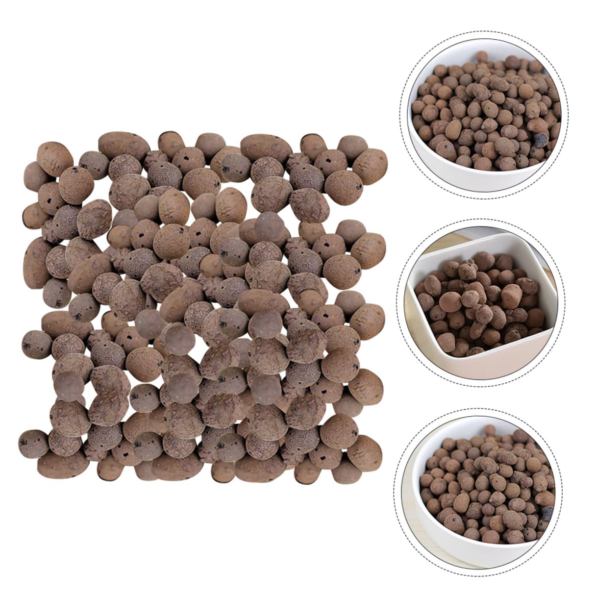 Mipcase Ceramsita de Drenaje para Jardinería 1 Kg Arcilla Expandida Porosa 05-1 CM Material Transpirable para Macetas y Cultivo sin Suelo Suministros para Plantación de Flores y
