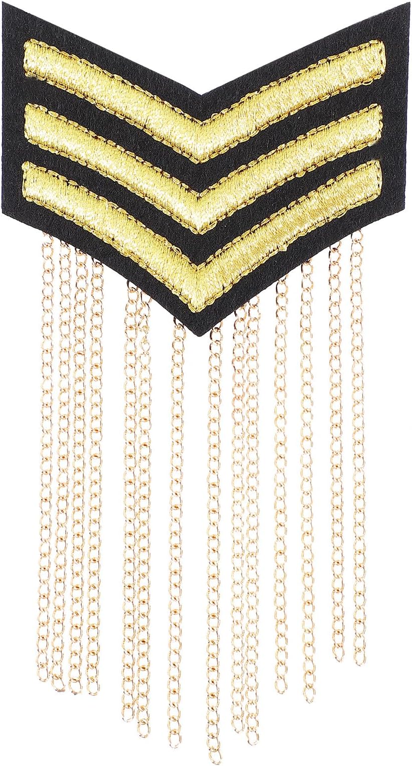 Men’s Tassel Epaulet Shoulder Board, Fringe Costume Shoulder Badge for Jackets, British Style Multi-layer Epaulette Accessory for Formal Wear