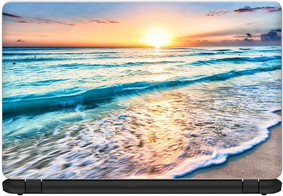 itsaskin1 15 15.6 inch Laptop Notebook Skin Vinyl Sticker Cover Decal Fits 13.3" 14" 15.6" 16" HP Lenovo Apple Mac Dell Compaq Acer - Sunset on Beach : Electronics