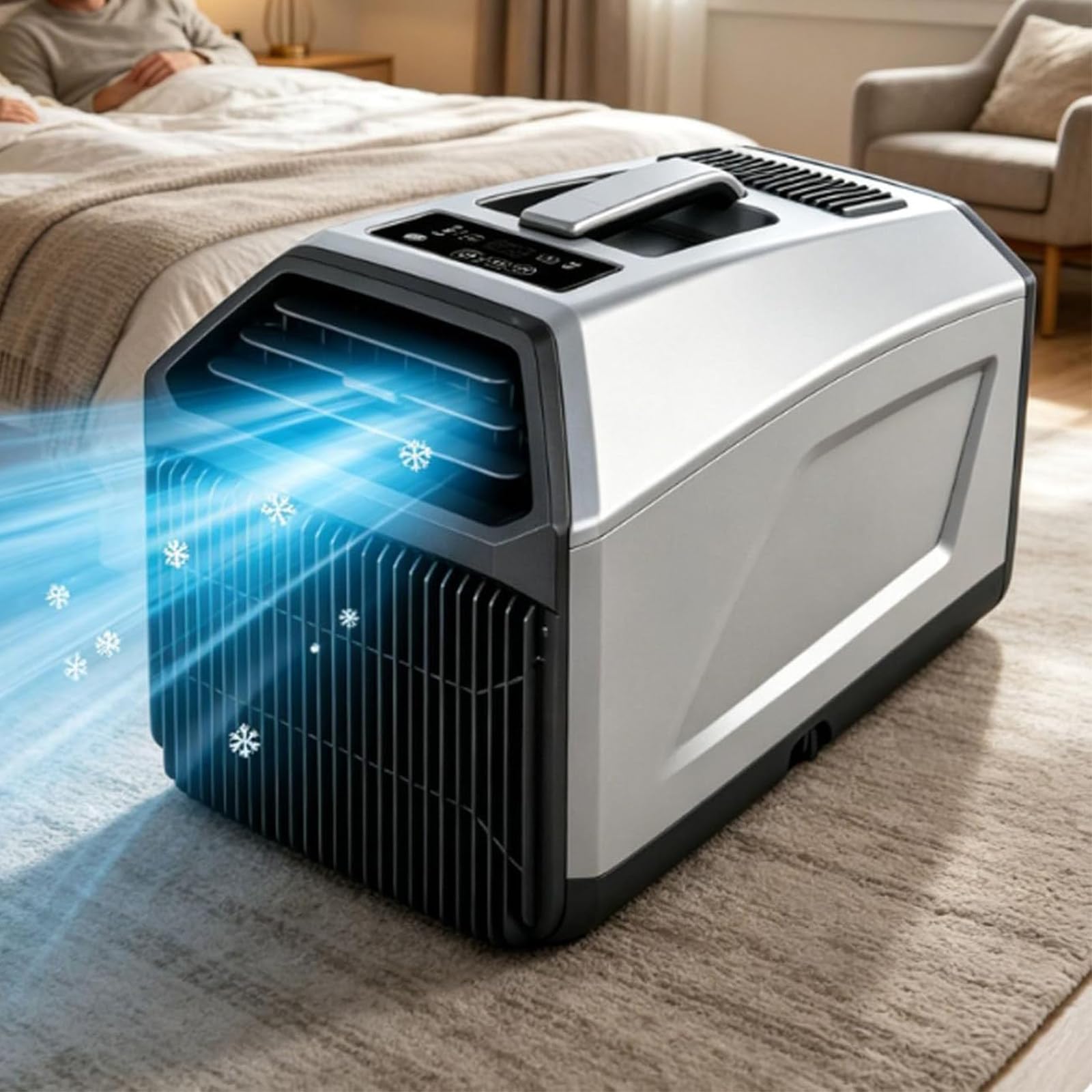 Mini Ac Unit,Cooling/Dehumidification/Fan/Sleep Modes 1300W-Grey