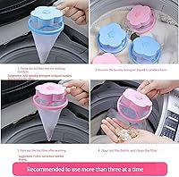 Vista 2 de Washing Machine Floating Lint Mesh Bag, Lint Catcher for Laundry,Pet Hair Remover for Laundry,Reusable Household Hair Filter Washer Lint Trap Net