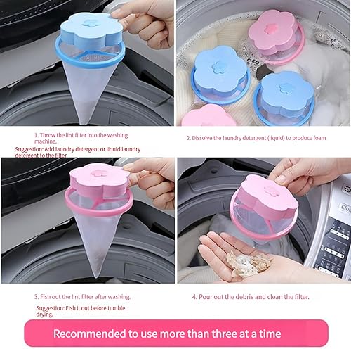 Miniatura 2 de Washing Machine Floating Lint Mesh Bag, Lint Catcher for Laundry,Pet Hair Remover for Laundry,Reusable Household Hair Filter Washer Lint Trap Net