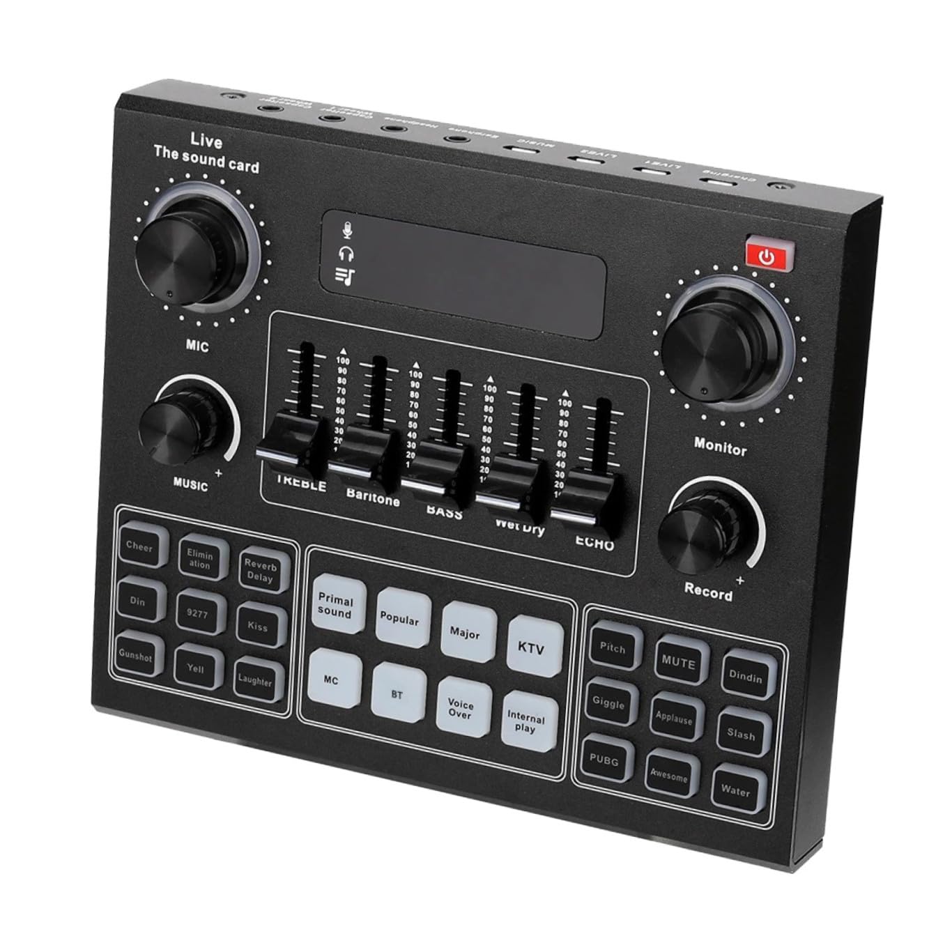 Mixer Audio Portatile Con Effetti Voce Per Smartphone e Computer Scheda Audio Per Streaming Live Facile Da Usare Design Ergonomico e Connessione Veloce
