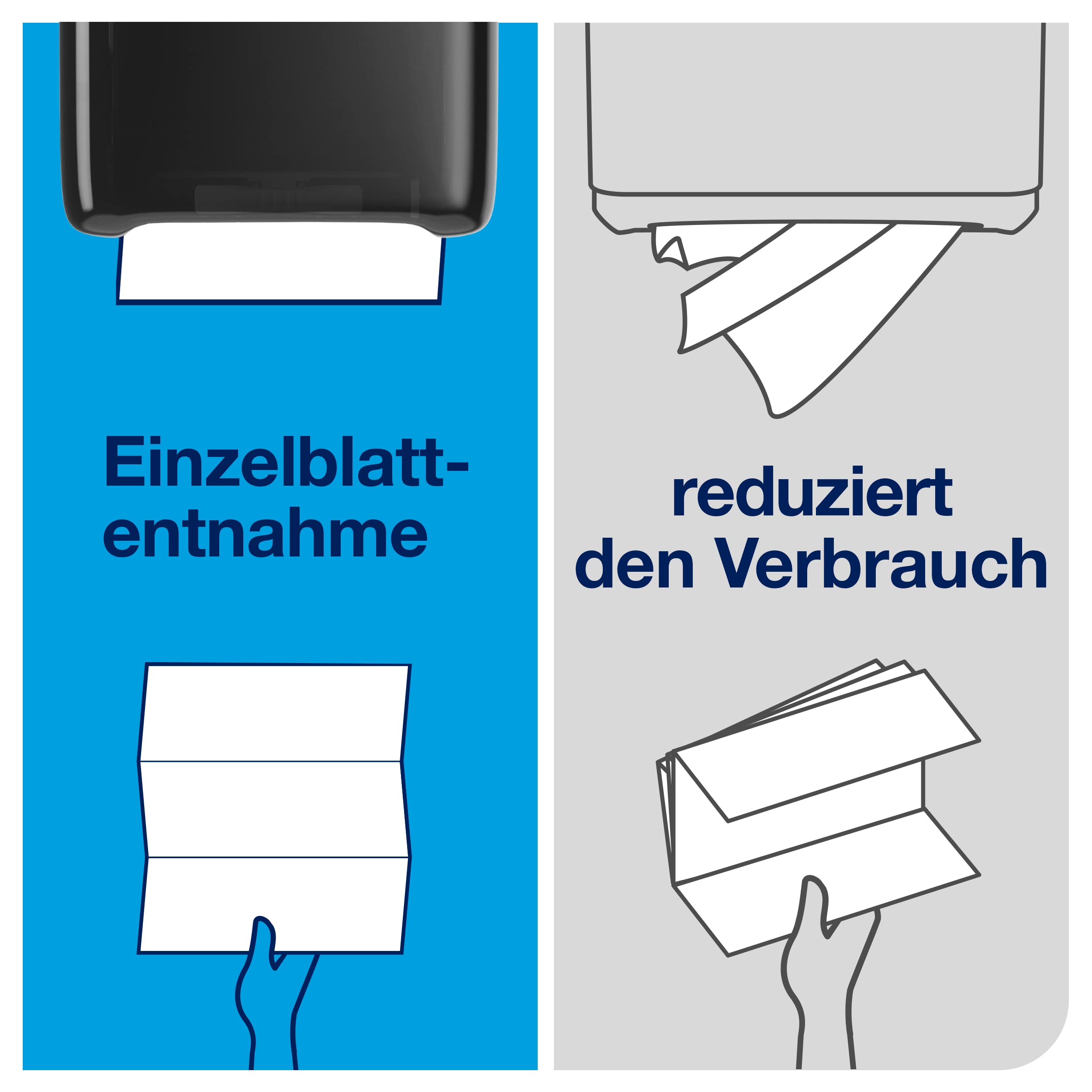 Tork PeakServe Endlos-Papierhandtücher Weiß H5, Advanced-Qualität, komprimiert, 12 × 270 Blatt, 100589, Mittel