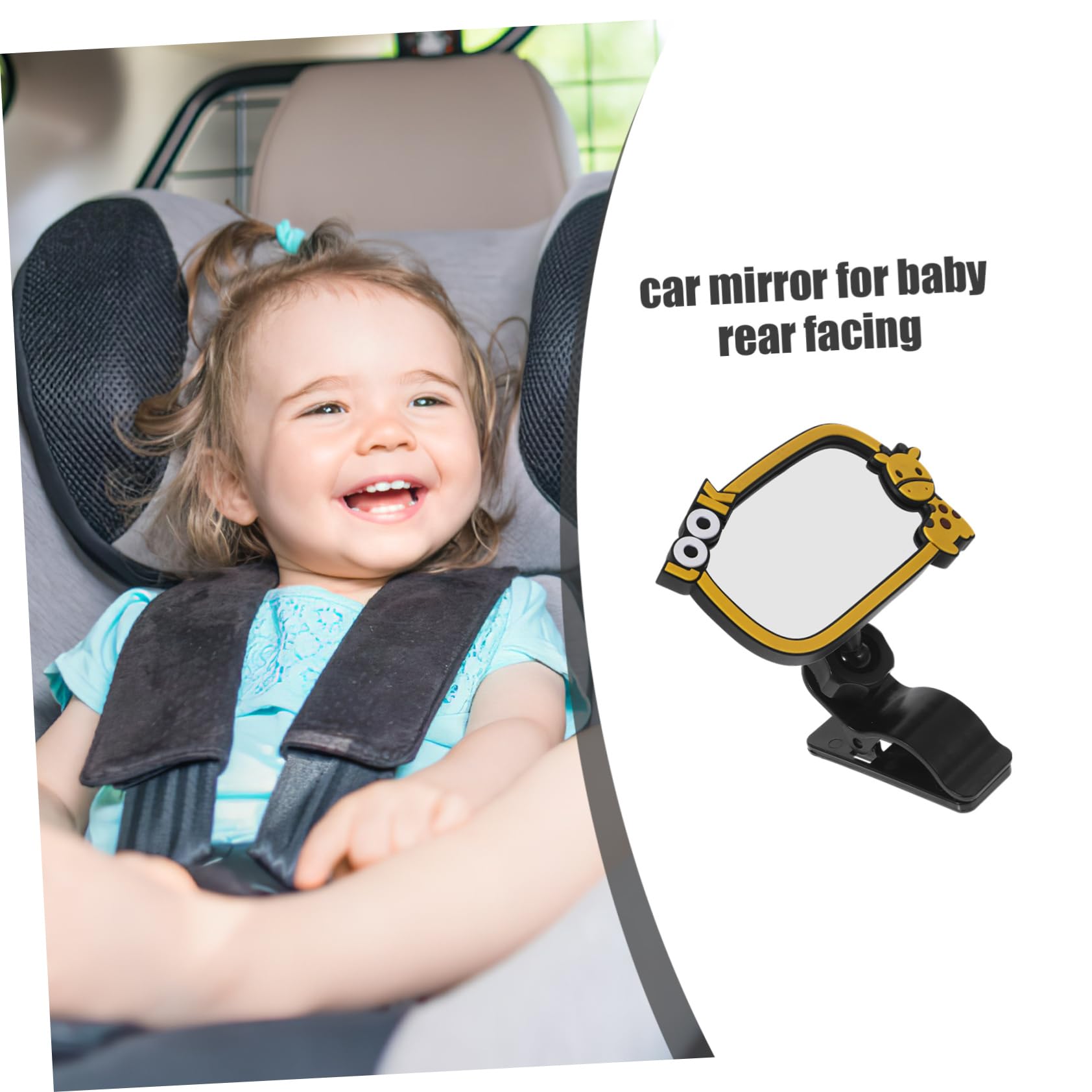 IMIKEYA 4 Pièces Rétroviseurs intérieurs et extérieurs miroir bébé enfant miroir à clipser pour vue arrière de voiture rétroviseur de voiture rétroviseur bébé caoutchouc