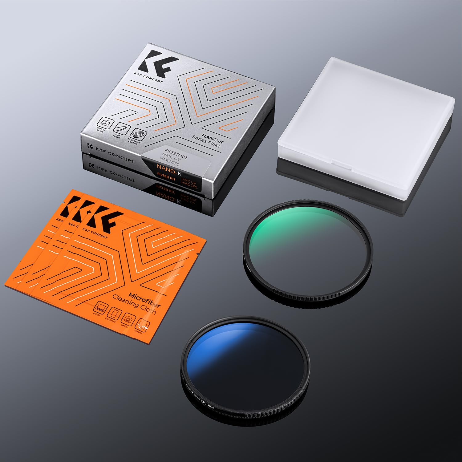 K&F Concept Zestaw filtrów z serii K filtr polaryzacyjny CPL + filtr MCUV, okrągły filtr polaryzacyjny i filtr blokujący UV 77 mm