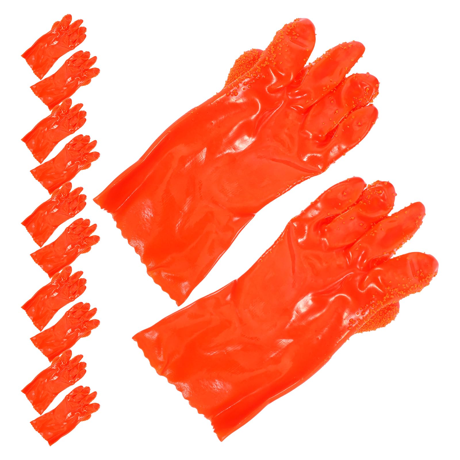 Outanaya 6 Paar Schutzhandschuhe aus Gummi für Industrielle Rohrreinigung mit Rutschfester Oberfläche und Verstärktem Schutz für Sanitärarbeiten