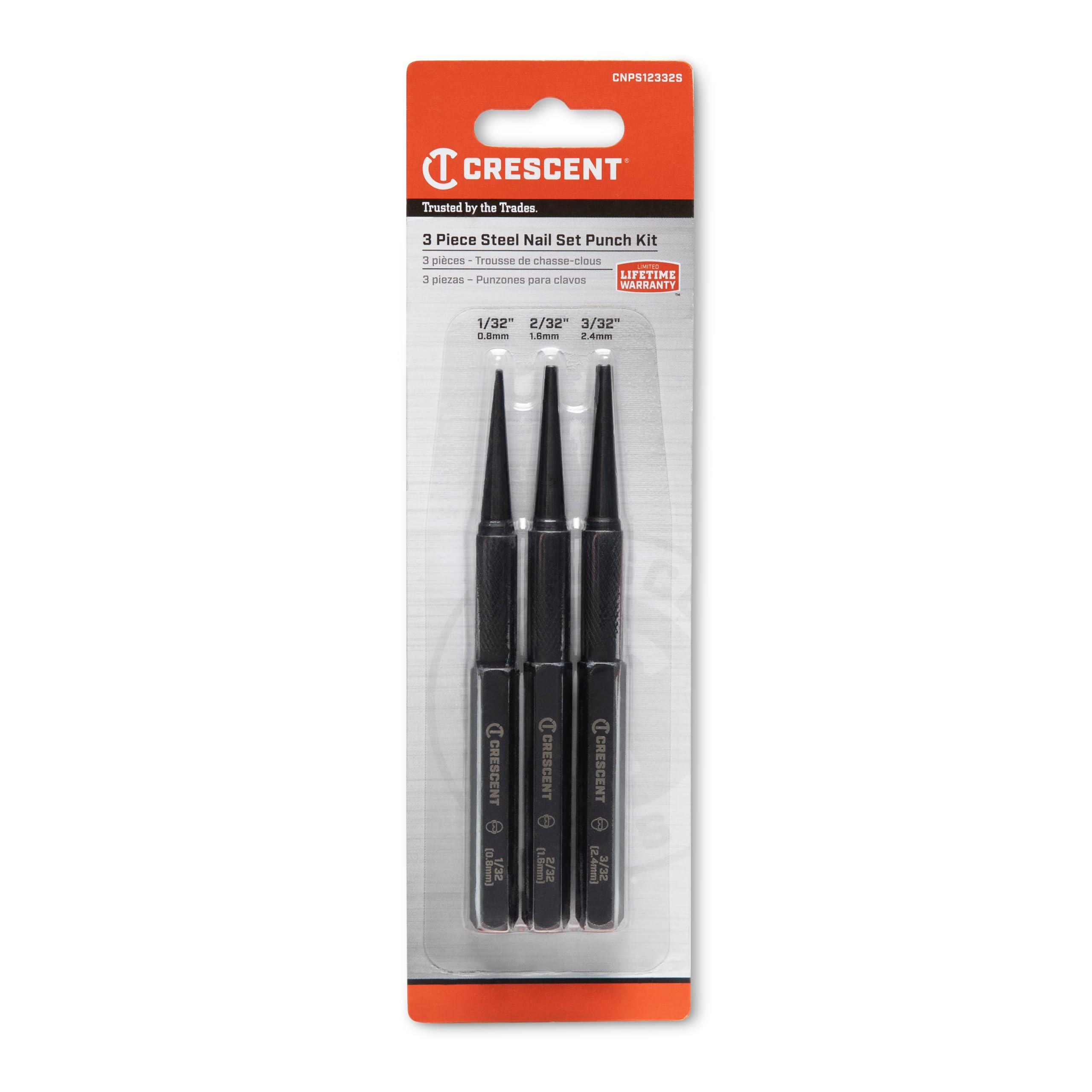 Crescent 3-Piece Steel Punch Set -4