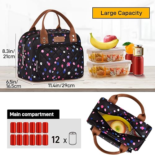 Miniatura 3 de HOMESPON - Lonchera con aislamiento para mujer y hombre bolsa para el trabajo la escuela hacer un picnic o irse de viaje