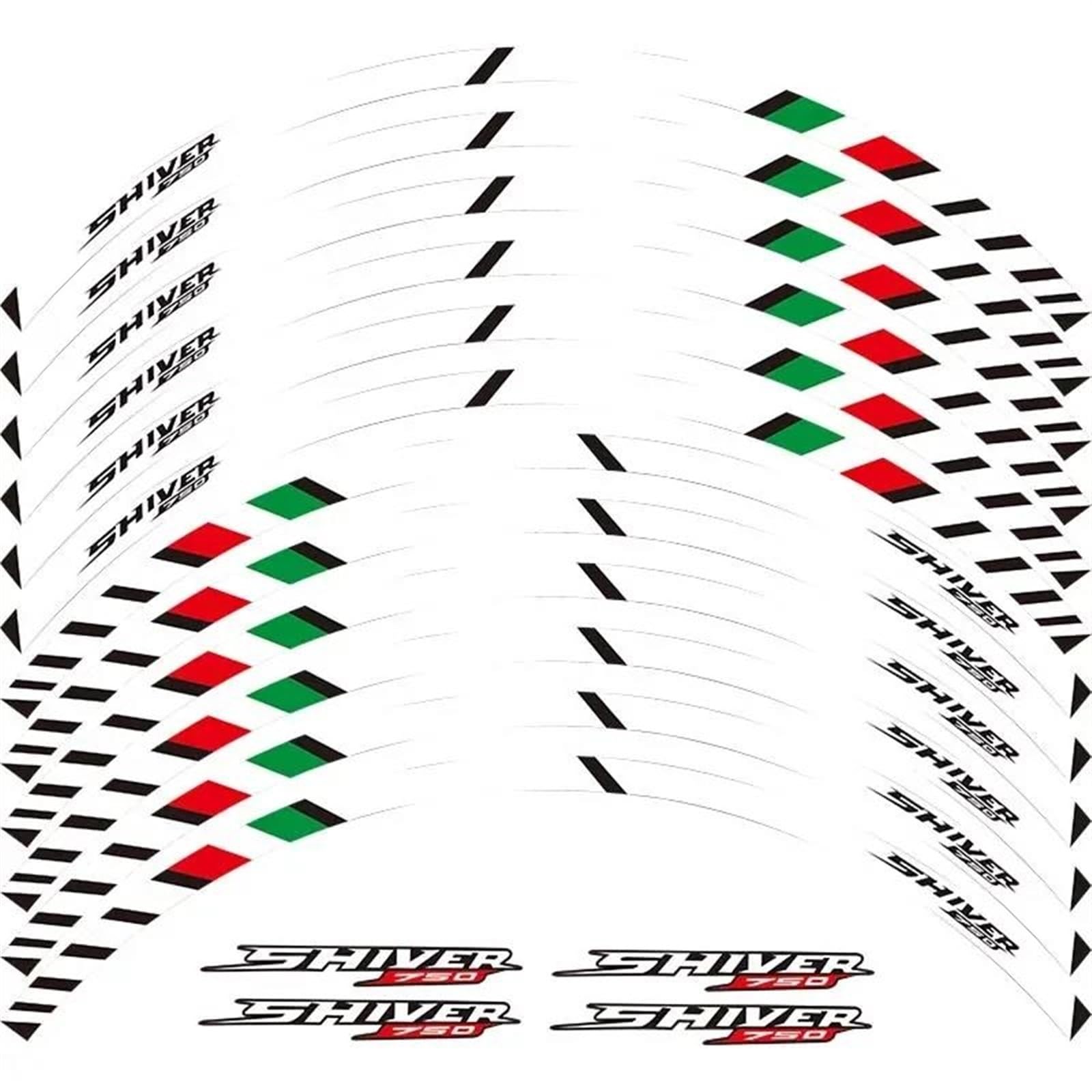 Motorcycle Wheel Stickers for Aprilia for Shiver 750 Night Reflective Decorative Rim Decorative(Color2)