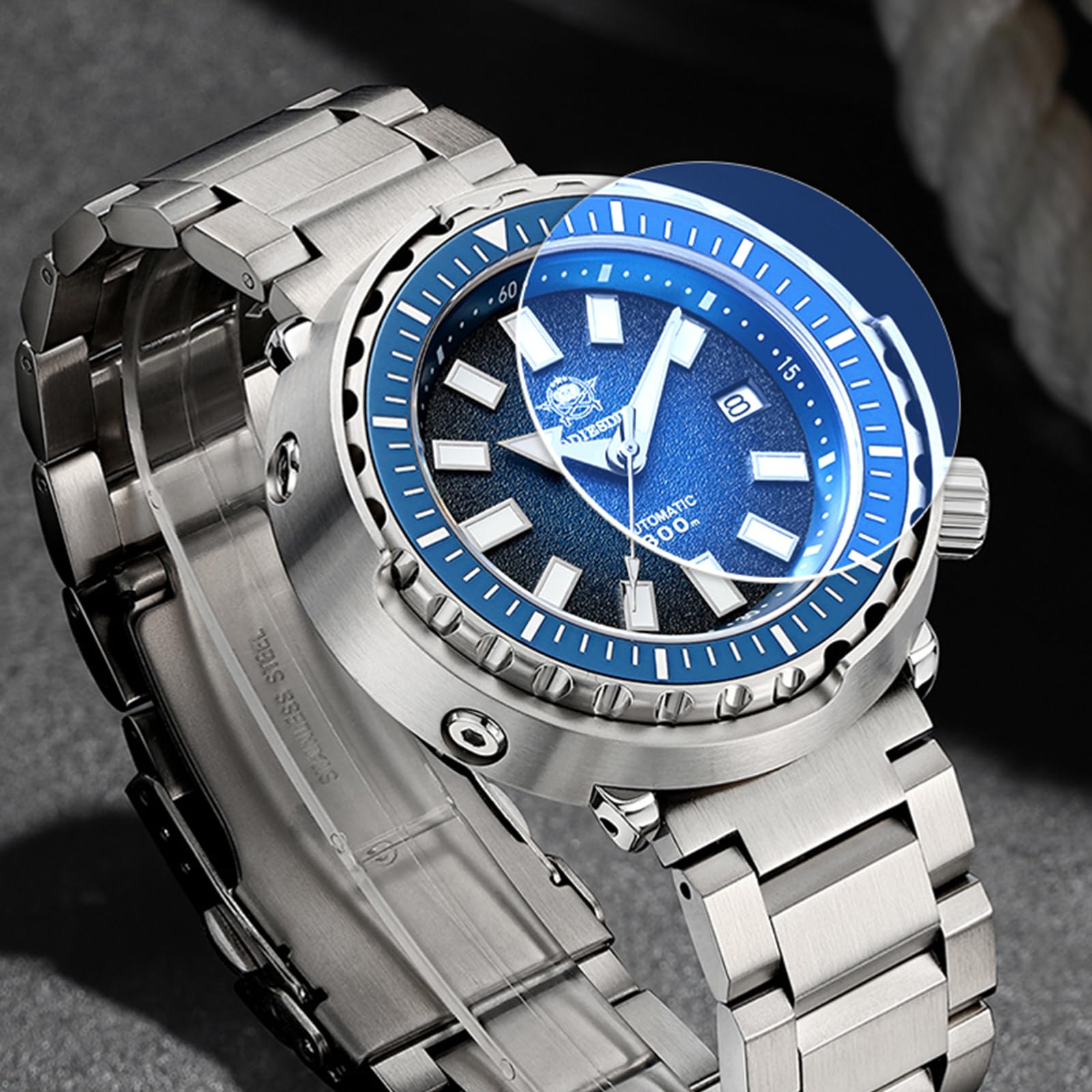 TACTICAL FROG ADDIESDIVE AD2090 NH35 Reloj automático para hombre, cristal de zafiro, 41 mm, sumergible a 300 m