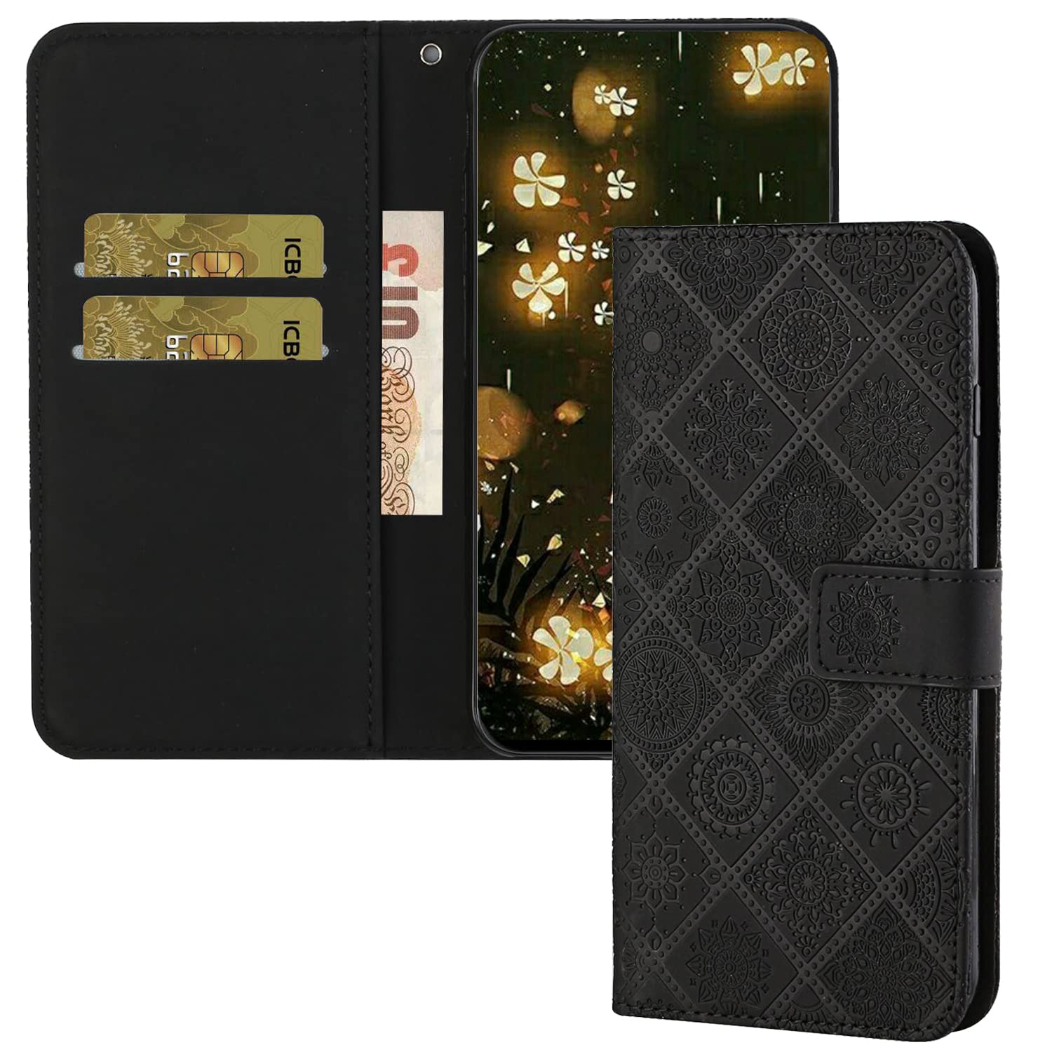 Cover Compatibile con Xiaomi Redmi Note 8 Pro, Premium Pelle PU Portafoglio Flip Libro Custodia per Redmi Note 8 Pro [Protezione Completa] - Blu