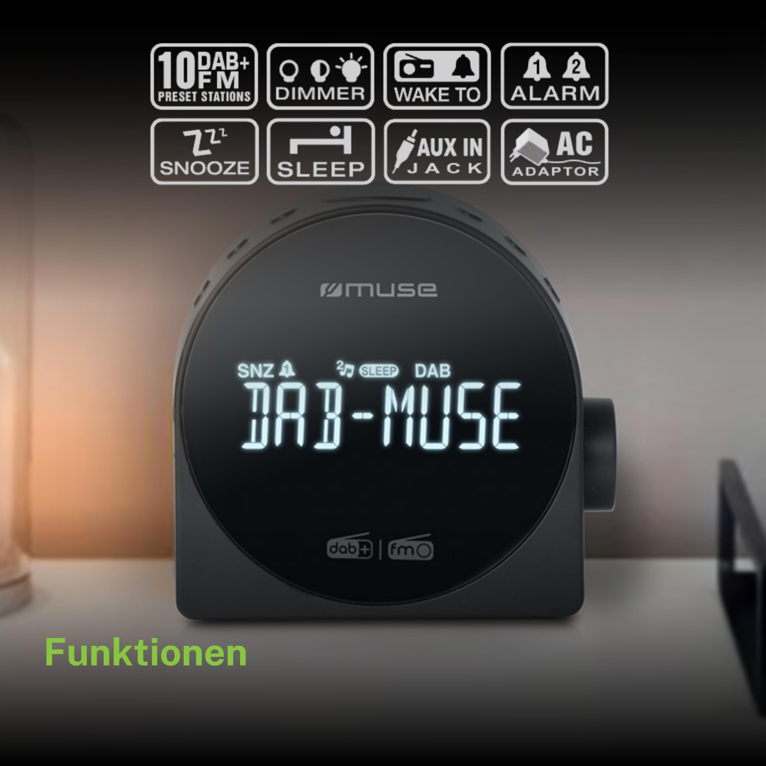 MUSE Radio réveil M-185 CDB