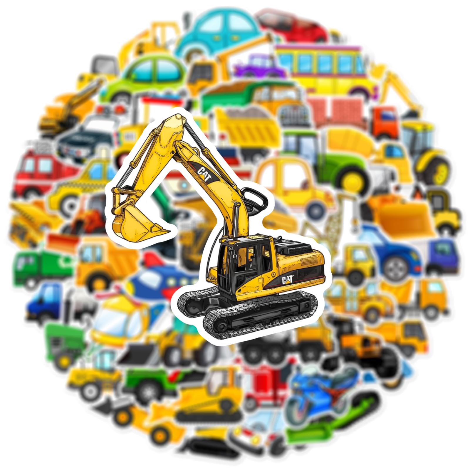 Snapklik.com : 60 PCS Transportation Vehicle Truck Stickers For Kids Boys,  Party Favor And Supplies Vinyl Waterproof Stickers Construction Truck  Airplane Train Helicopter Car Boat Motorcycle Tractor Bus Firetruck, image size:1600x1600