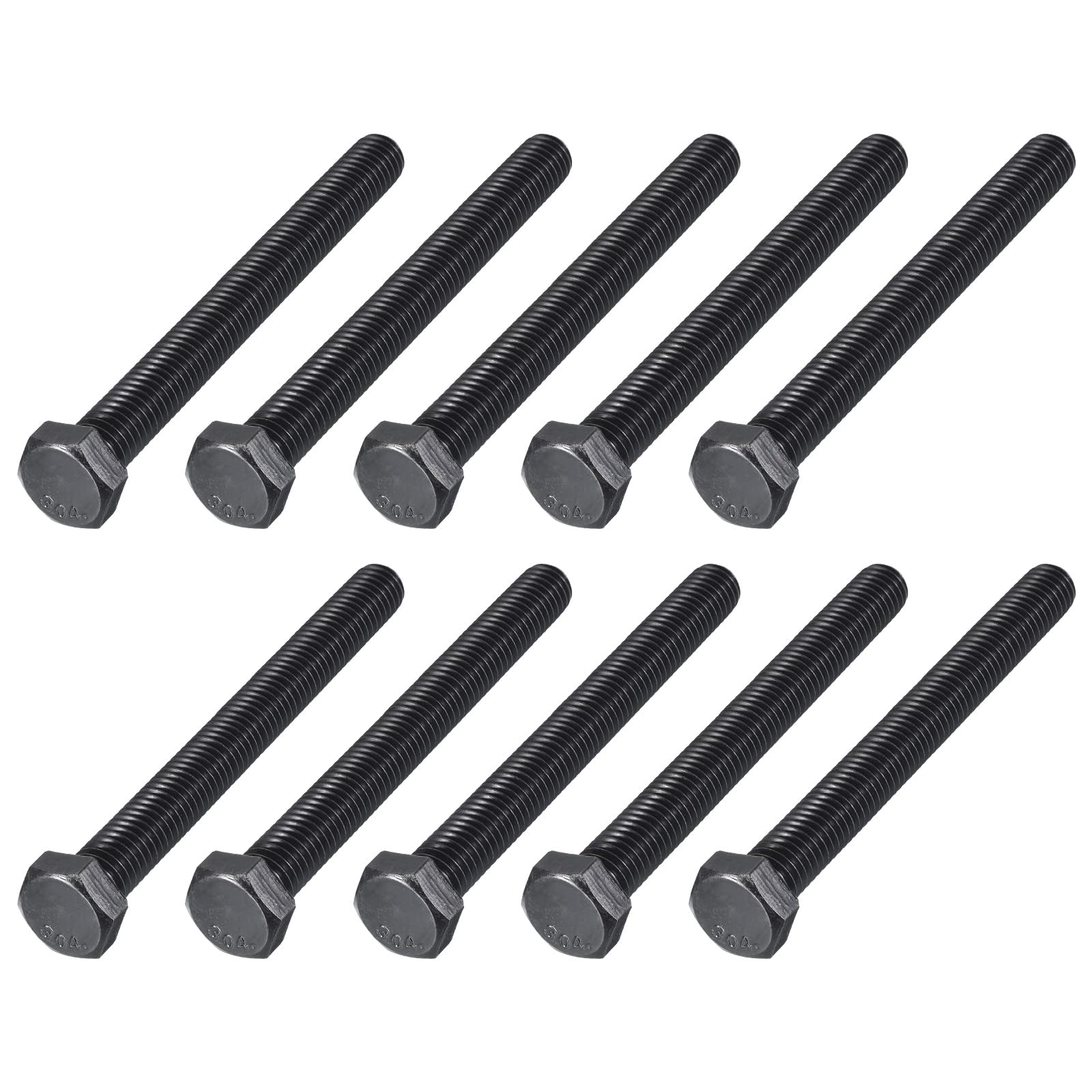 METALLIXITY Hex Head Bolts (1/2-13 x 5") 20Pcs, 304 Stainless Steel 18-8, Fully Threaded, External Hex Drive