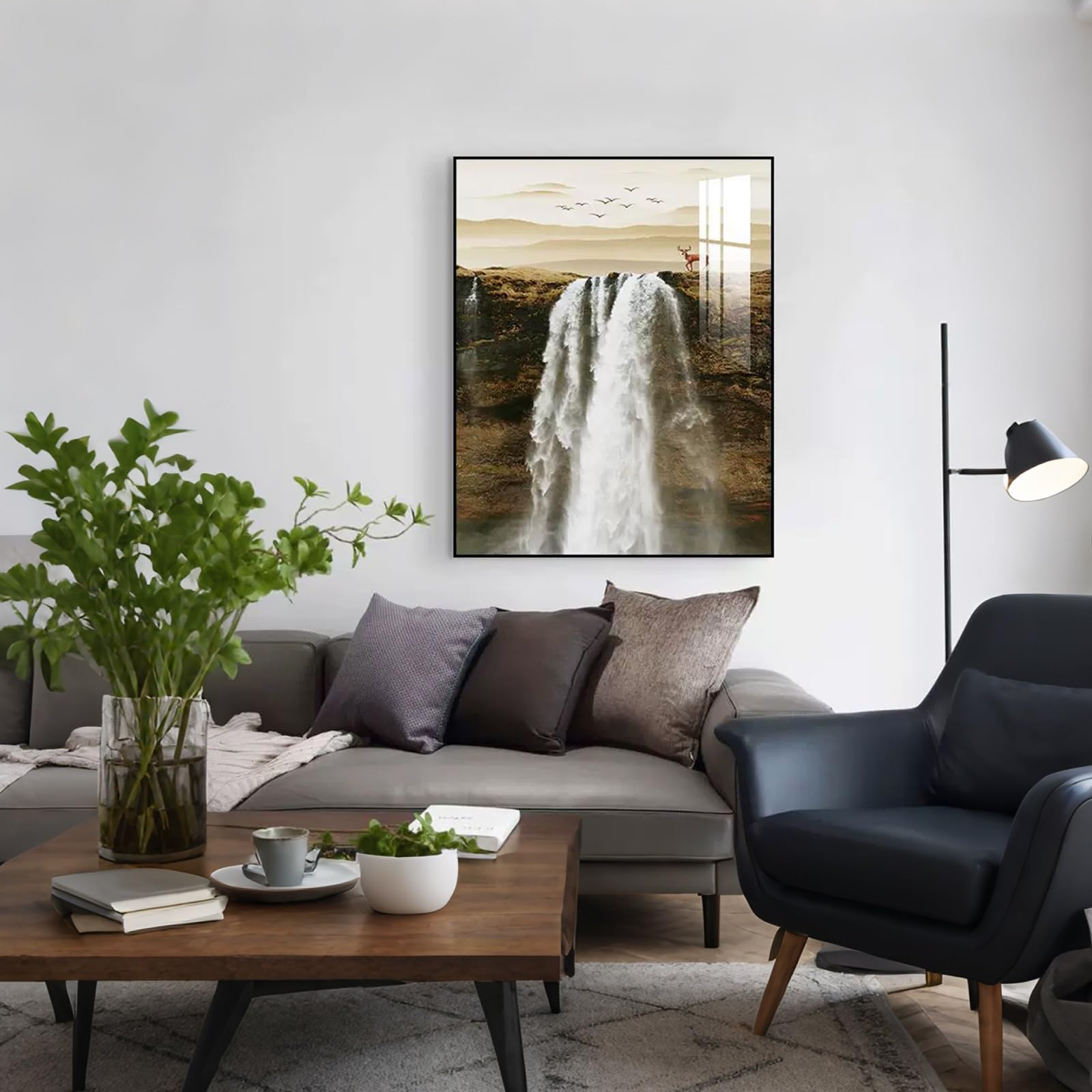 Copertura Quadro Elettrico Decorativa, Nascondi Contatore Quadri, Copri Scatola Fusibili e Contatore Elettrico Verticale con Stili Vari(D,40X50CM/15.7x19.6in)