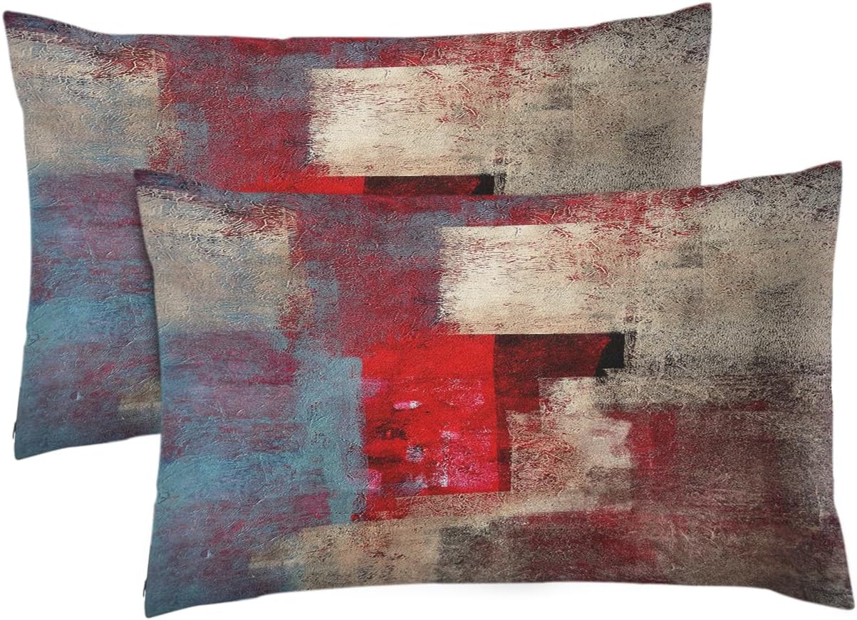 Emvency Set of 2 Throw Pillow Covers Modern Abstract