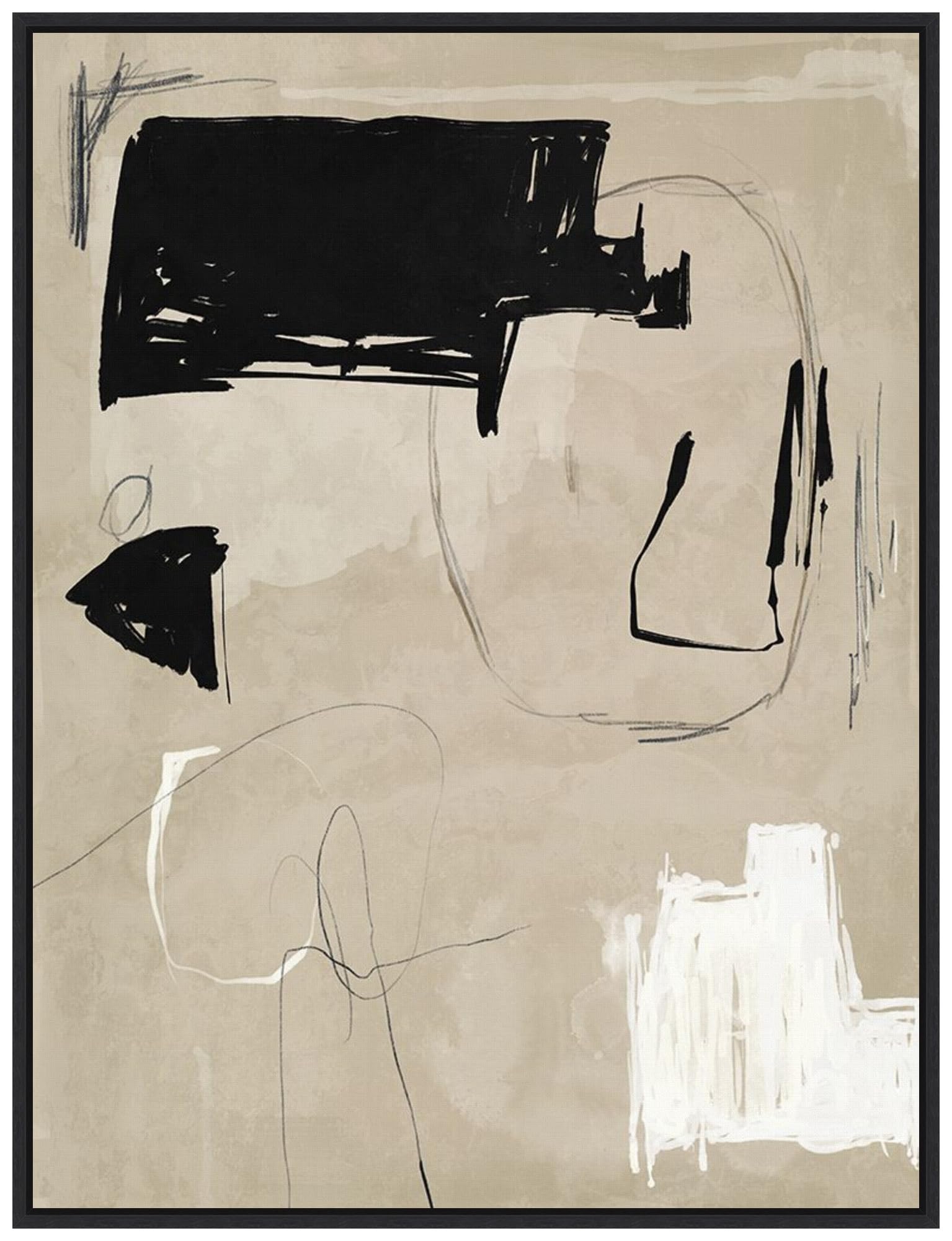 Amanti Art Framed Canvas Wall Art Print (23x30) Back To The Drawing Board III by Urban Road Float Framed Canvas Art for Wall Decor, Living Room, Bedroom, Bathroom, Kitchen, Office or Business Artwork