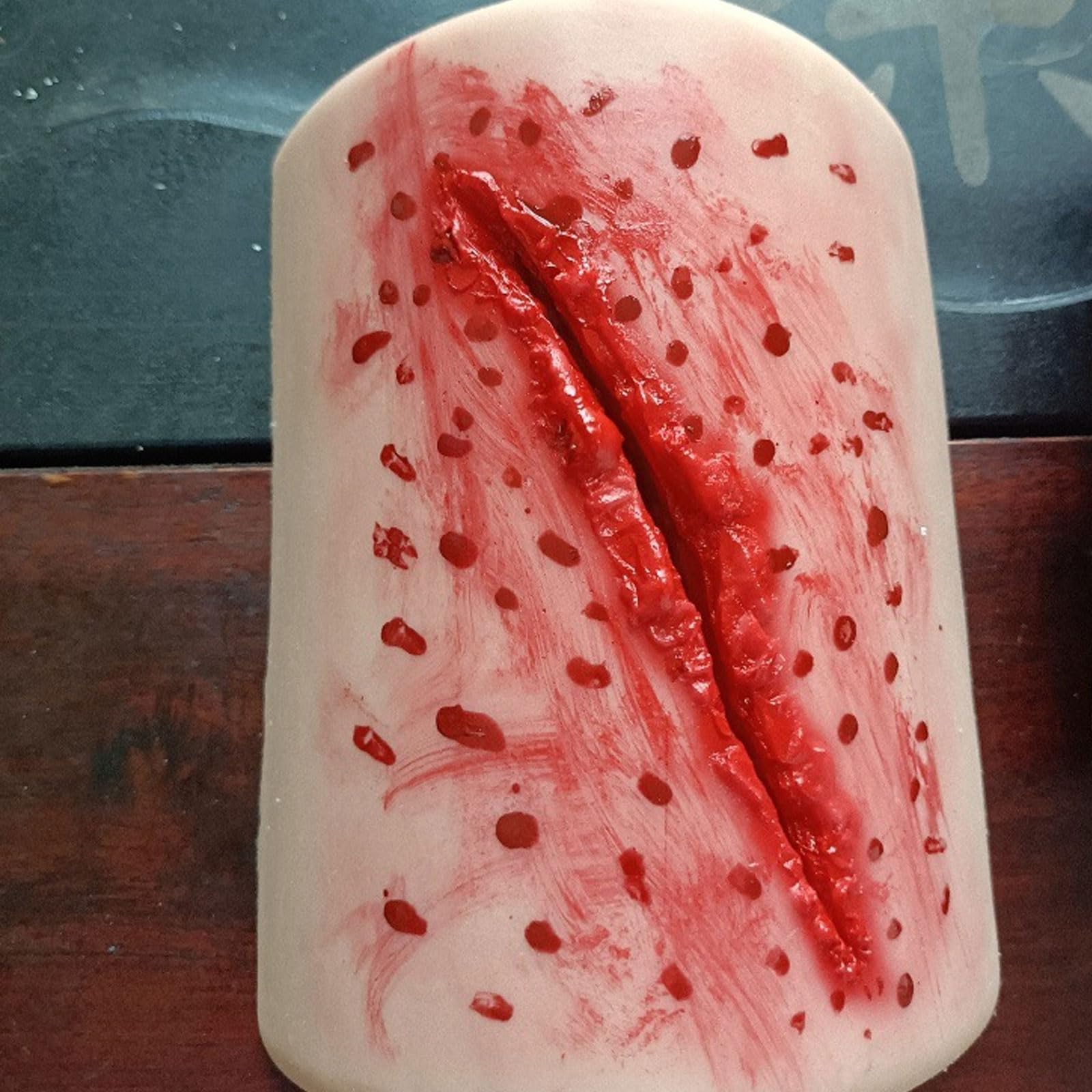Modelo de Silicona para Entrenamiento de heridas en el Muslo, para el Control de Sangrado y empaquetamiento de heridas, Ayuda para el Entrenamiento de Vendajes hemostáticos, para capacitación