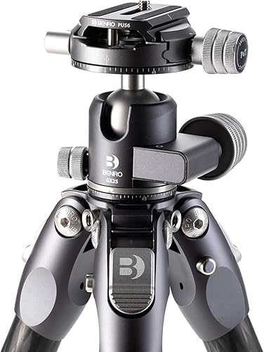 Miniatura 8 de Benro Tortoise Series TTOR14C Trípode de fibra de carbono #1 sin columna y cabeza GX25 cabeza de 4 secciones