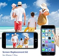 Vista 4 de Reemplazo de pantalla para iPhone 7 Plus de 5.5 pulgadas, color negro, Diykitpl pantalla LCD digitalizadora 3D Touch de repuesto para A1661, A1784