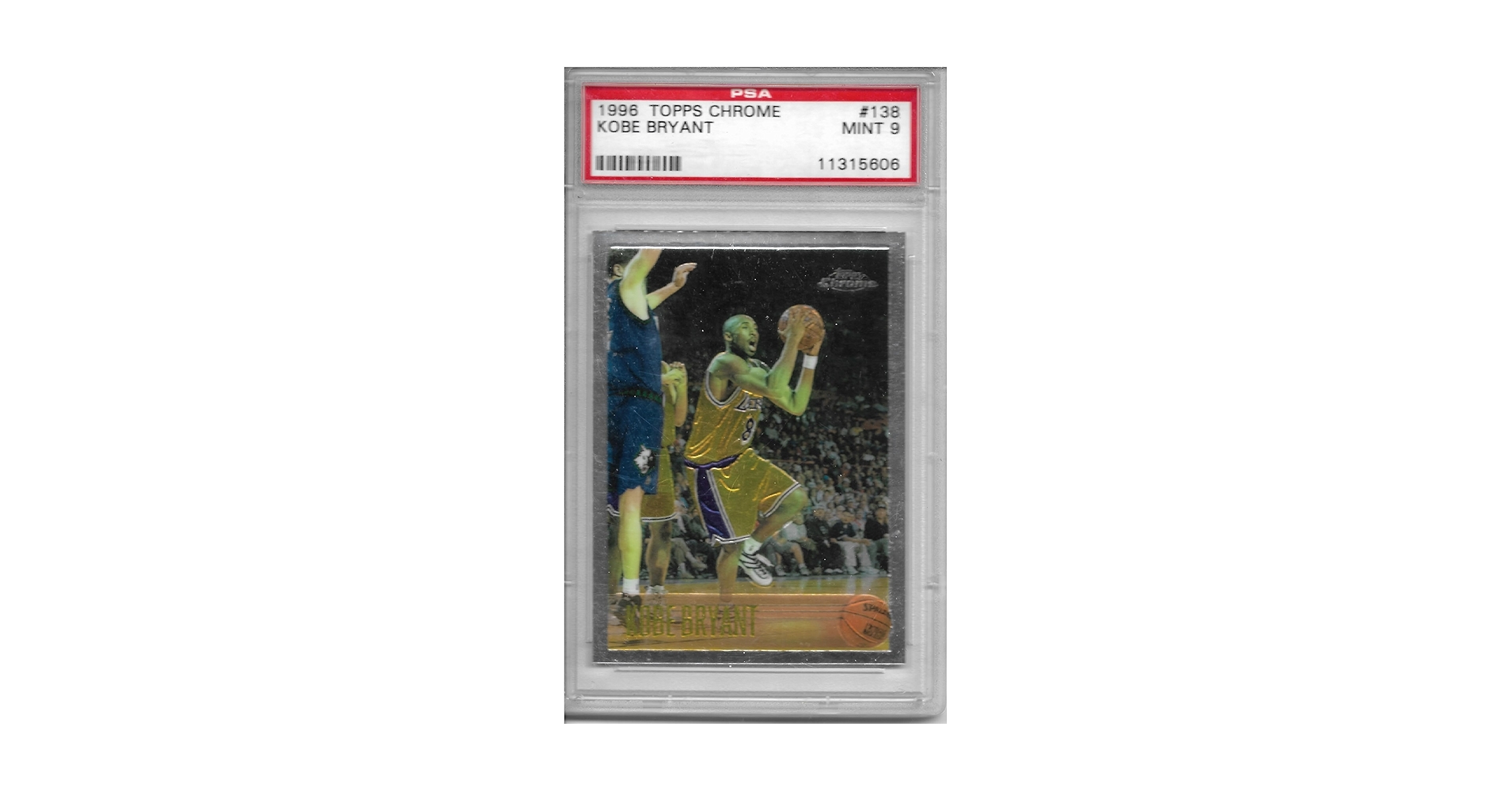 【NBA】Kobe Bryant 1996 Topps #138RC PSA9 1996 Topps #138 Kobe Bryant Rookie Card RC PSA 9 MINT Lakers