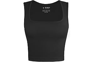 OLCHEE Black Tank Tops for Women Cropped