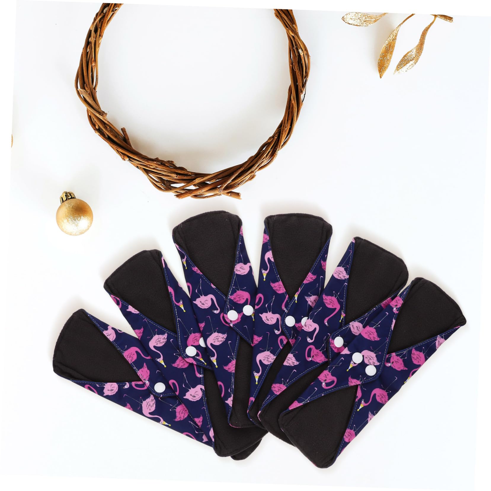 1juego Compresas Menstruales Reutilizables Lavables Para Mujeres De Almohadillas Femeninas De Almacenamiento Accesorio Conveniente Para Menstruación y Postparto
