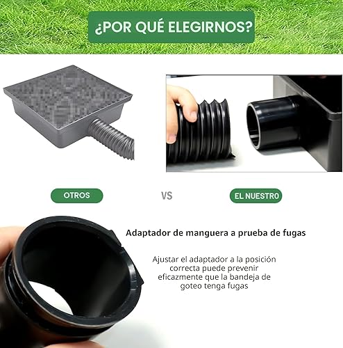 Miniatura 3 de Extensiones de Bajante de Canalón, Extensor de Bajante de Perfil Bajo con Cuenca de Captación Sin Excavación Profunda de Cuenca de Captación