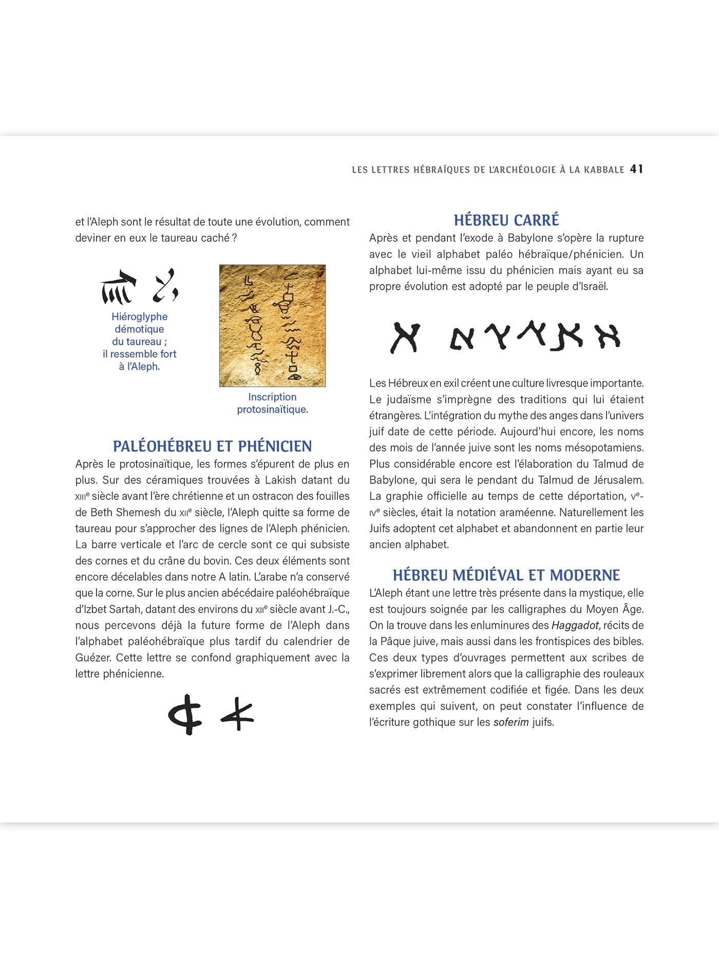 Les lettres sacrées de l'alphabet hébreu