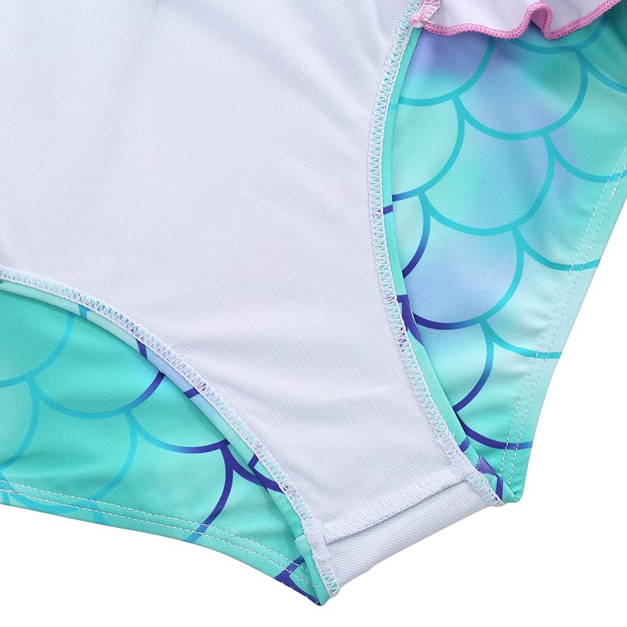 Image of GERU Girls' One Piece Swimsuit Cute Bathing Suit with UPF 50+ Sun Protection Summer Beach Pool Swimwear for Ages 3-12