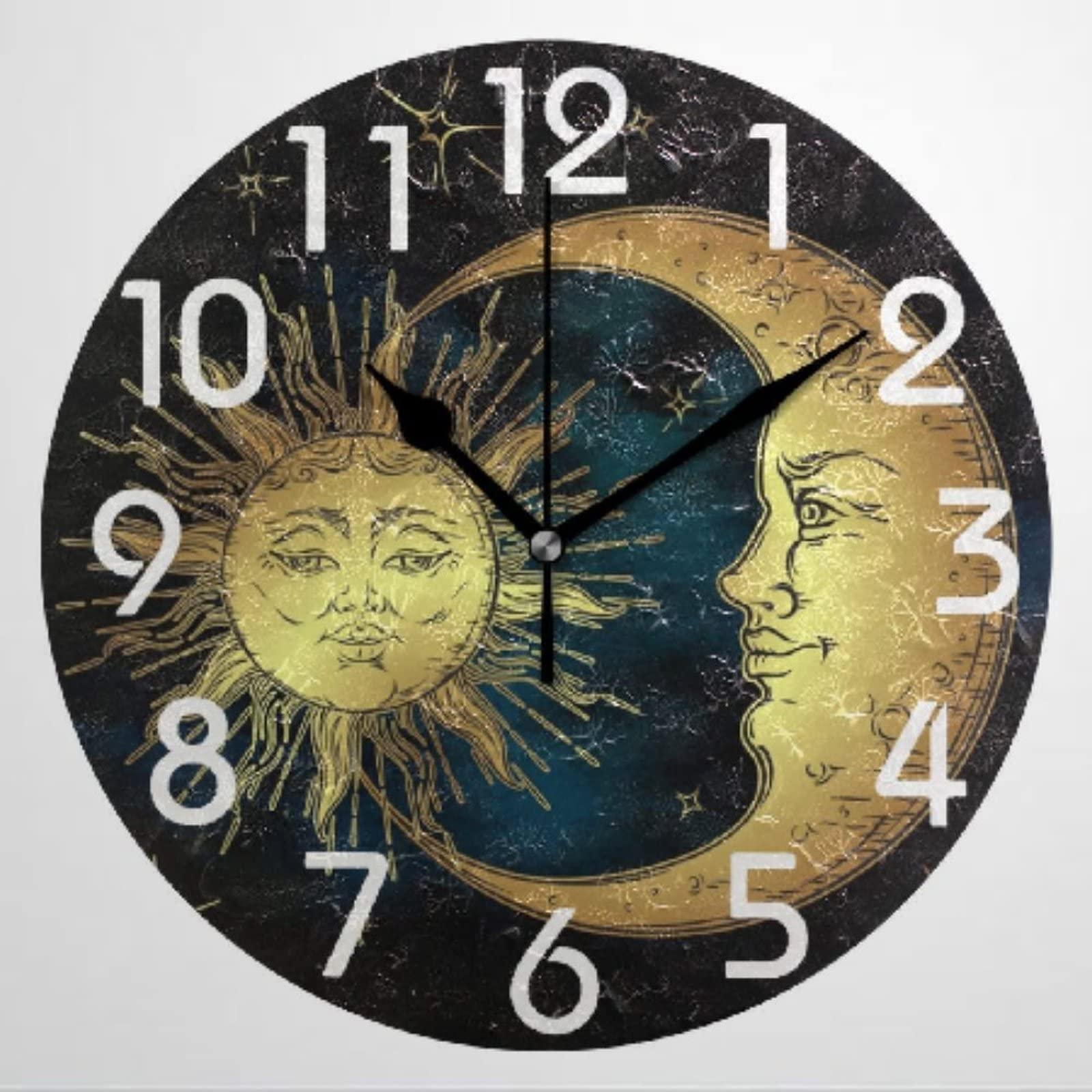 Horloge murale sans tic-tac pendule ronde cuisine 25cm